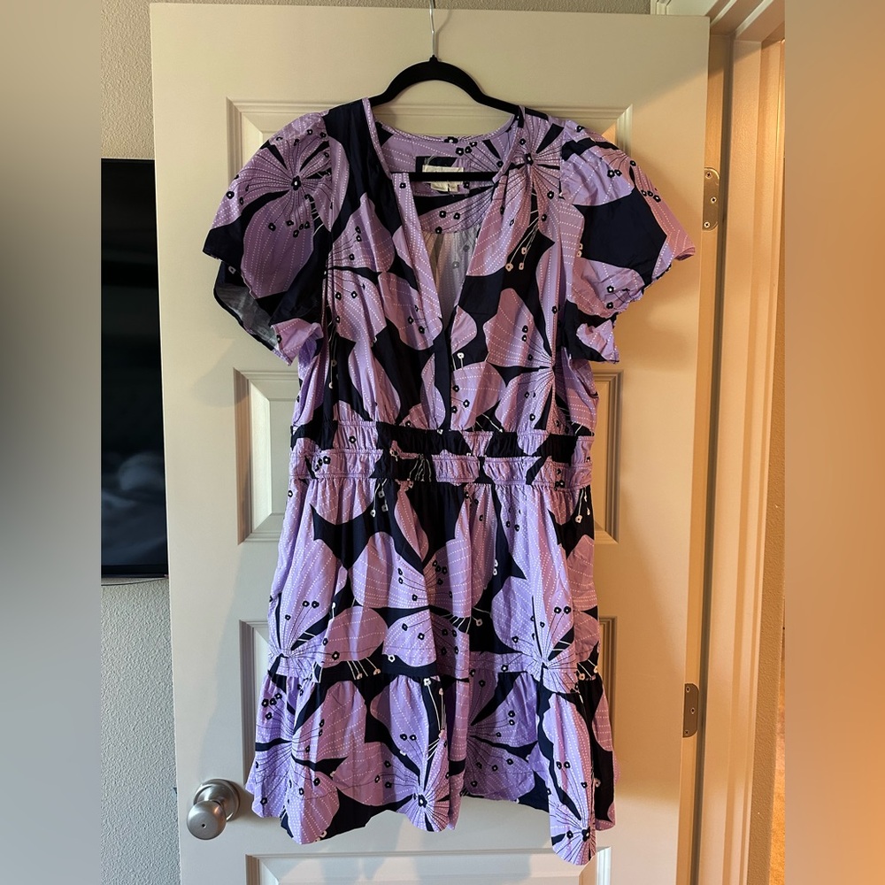 by Anthropologie Somerset Mini Dress in Lilac Floral print - Picture 5 of 10